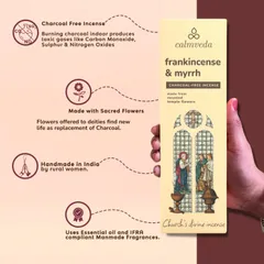 Church Frankincense and Myrrh Incense - 80 Sticks, Charcoal Free, Handmade from Upcycled Flowers, Spiritual Healing Incense 2