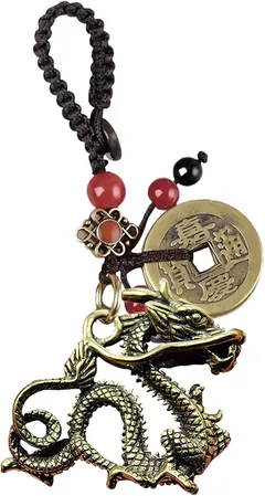 Lucky Cat Charms,Maneki Neko Brass Cat Keychain With Feng Shui Coins,Buddha Statue Kitty Good Luck Charms 2