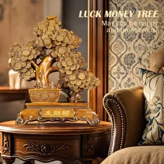 FENGSHUI-CAISHEN Top Resin Money Tree, Artificial Bonsai Tree, Handcrafted, Premium Quality, Feng Shui Gift for Abundance Luck and Success 6