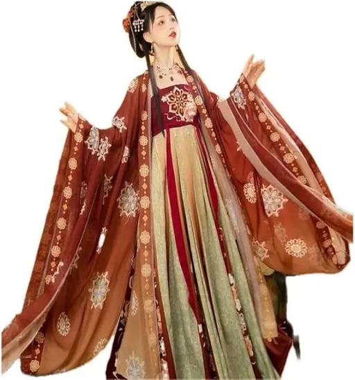 Hanfu Dress Women Chinese Ancient Hanfu Carnival Cosplay Costume Hanfu Green&Red Dress Large Size
